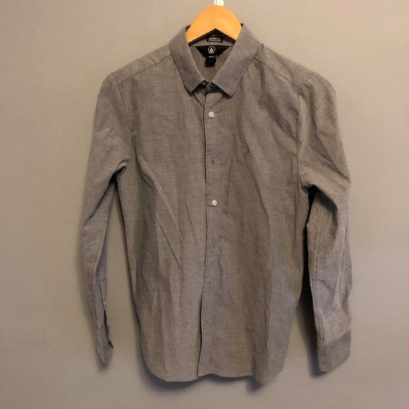 Volcome Oxford Stretch Long Sleeve Shirt - Picture 2 of 4
